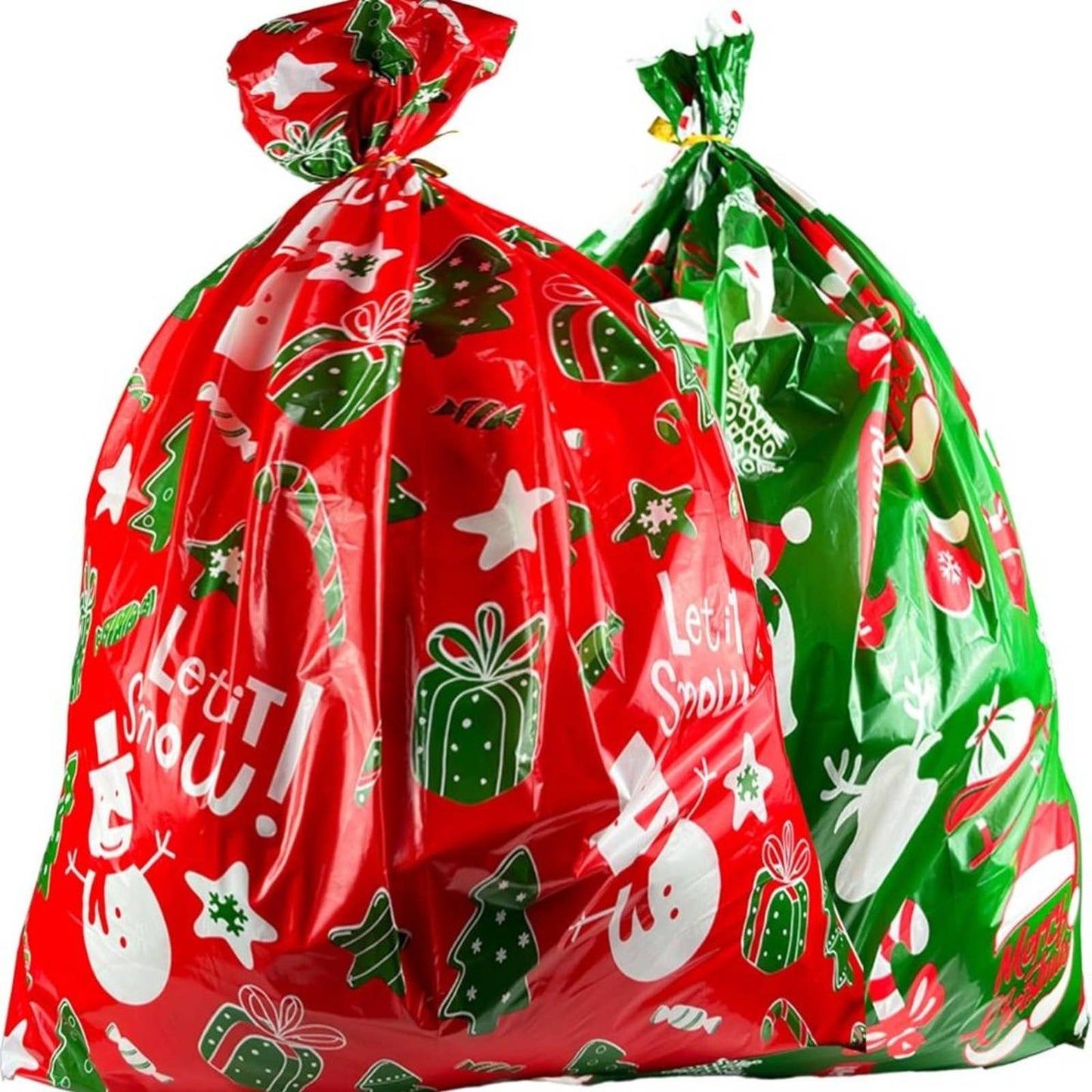 Holly LifePro Extra Large Jumbo Christmas Gift Bag 47"x36", Heavy Duty Plastic