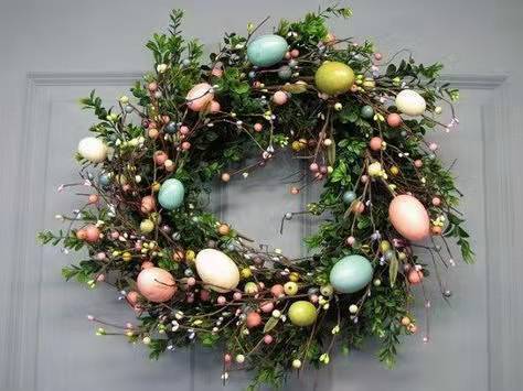 Easter Decorations Decorated With Easter Egg Garlands