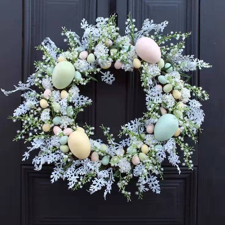 Easter Decorations Decorated With Easter Egg Garlands