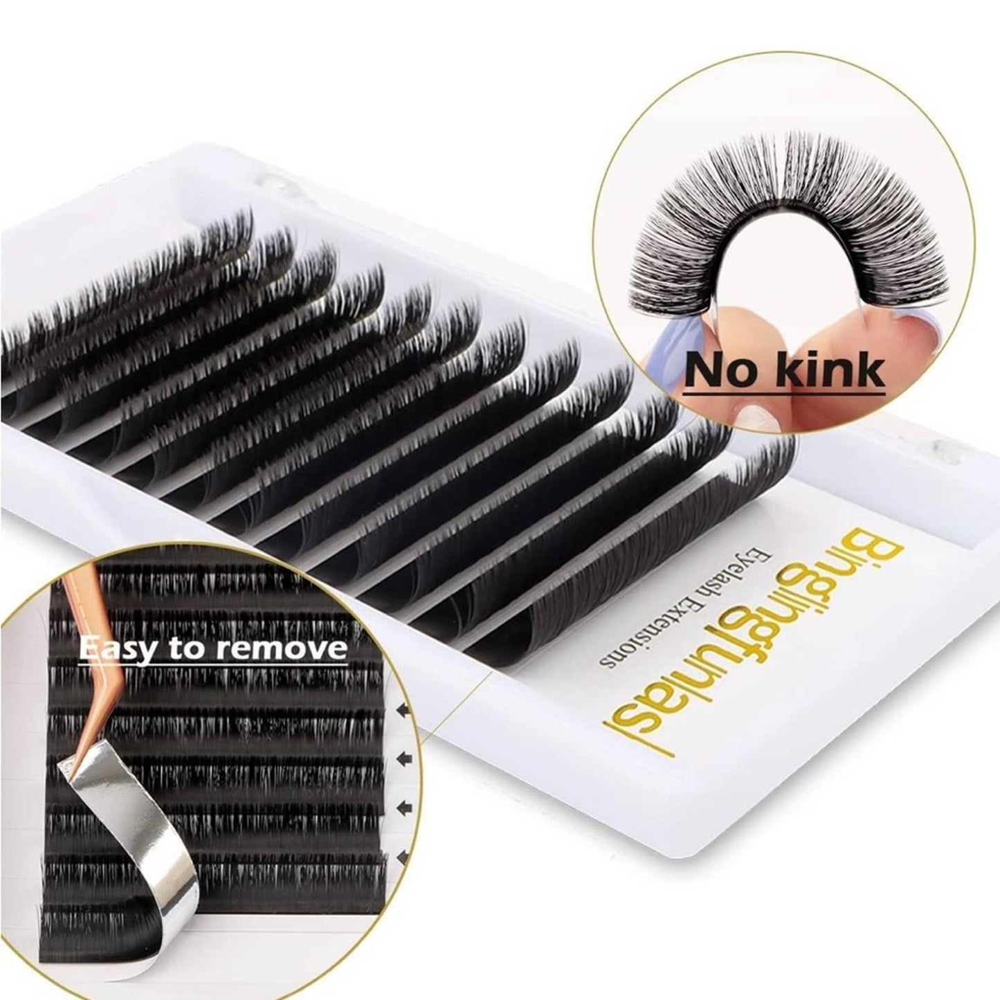Volume Eyelash Extensions Lashes C Curl 0.07mm Blooming Single 20mm Length