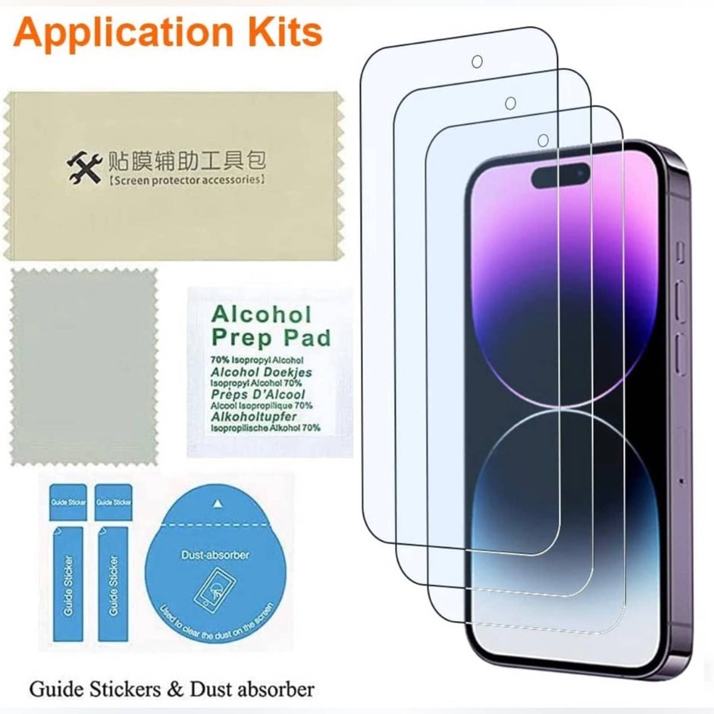Focuses iPhone 14 Pro Blue Light Screen Protector for iPhone 14 Pro 3-Pack