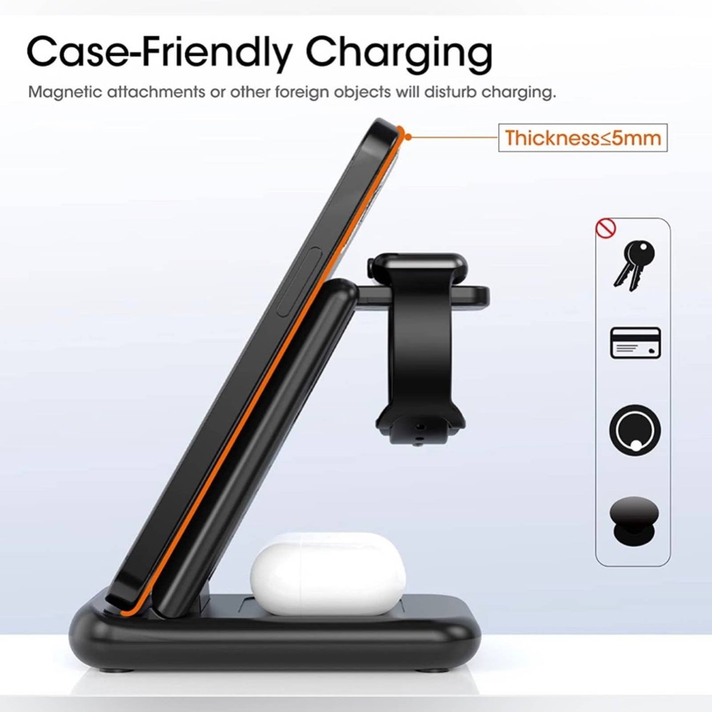 Wireless Charger, 3 in 1 Wireless Charging Station for iPhone