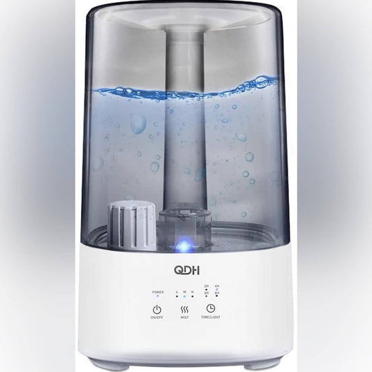 Humidifiers for Bedroom Large Room, QDH 3.5L Cool Mist Humidifier, 26dB Quiet