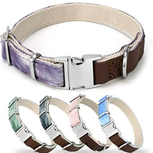 MOBA Pet Dog Collar Metal Buckle Adjustable Dog Collar Size Small Purple