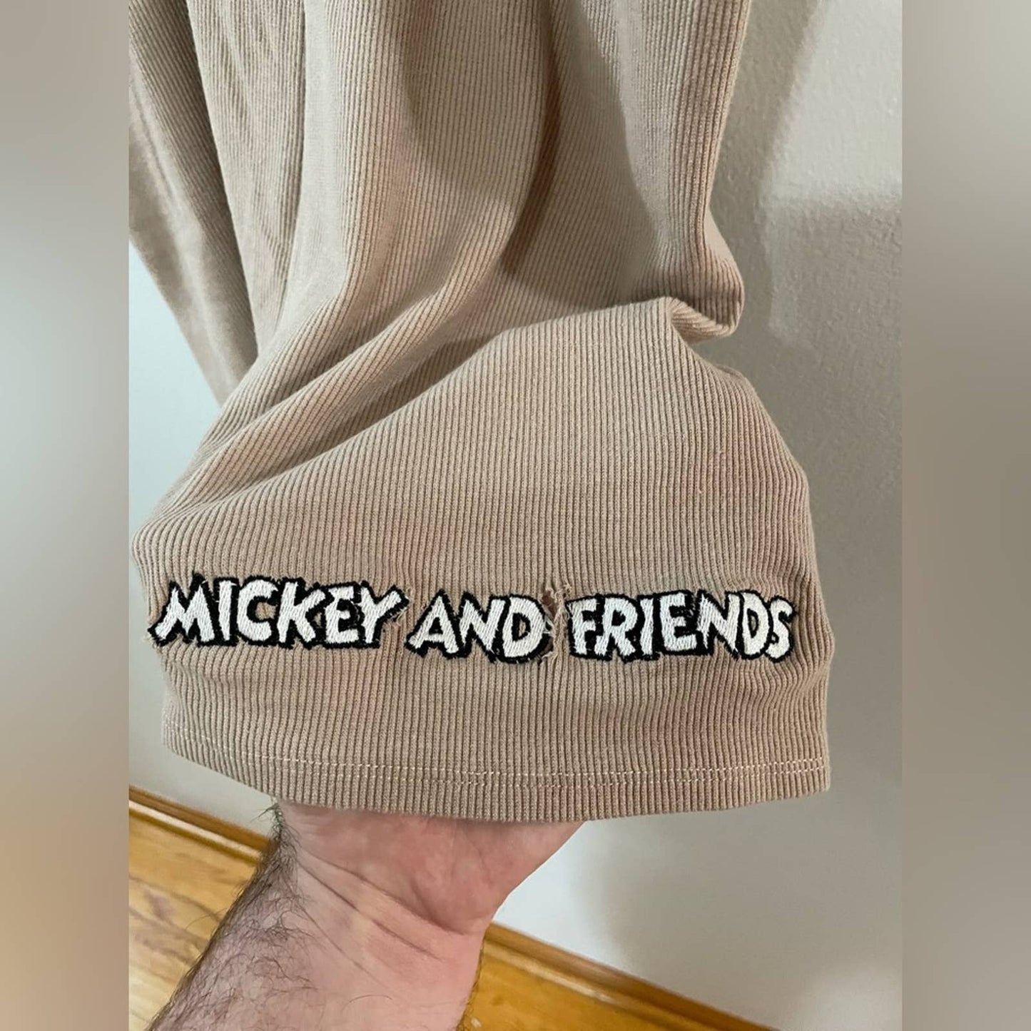LG Tan Disney Mickey & Friends Ribbed Shorts