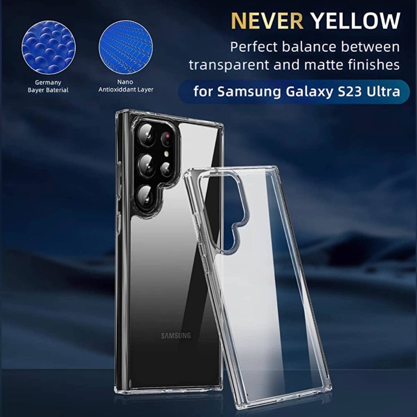 HARMARK Crystal Clear Designed for Samsung Galaxy S23 Ultra Case