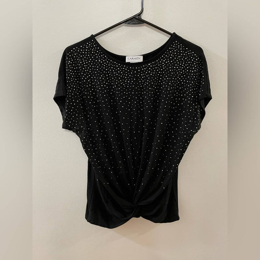 SM Carmen Marc Valvo Studded Blouse