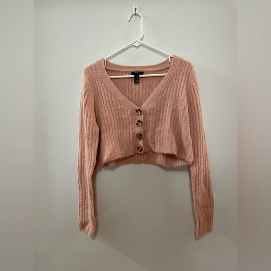 LG Pink Forever 21 Cropped/Ribbed Sweater