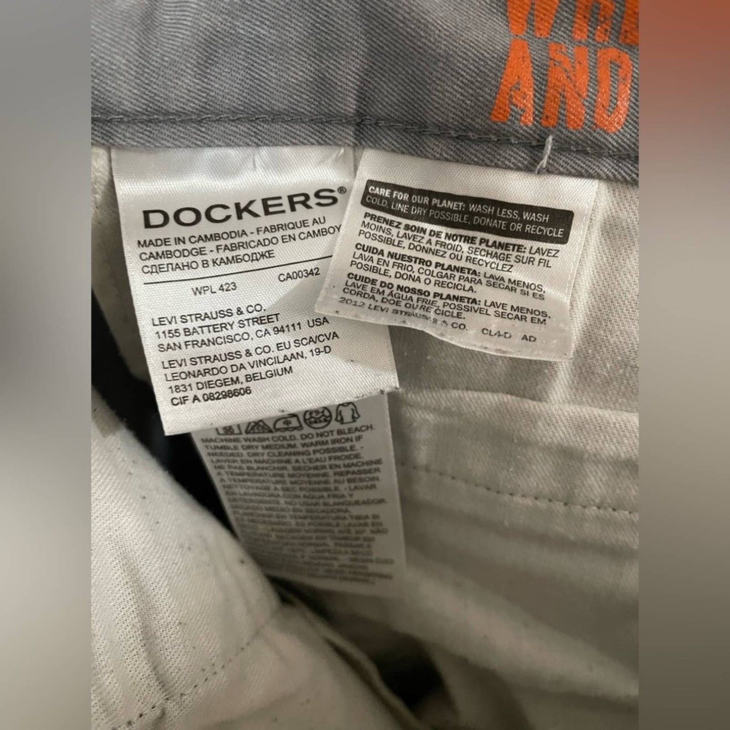 40”x32” Dockers Grey Athletic Pants