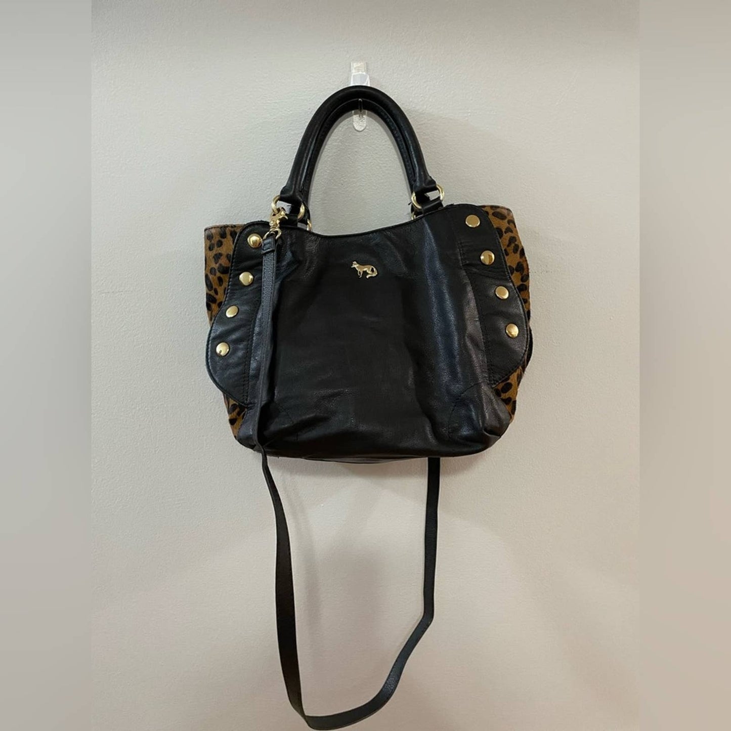 Emma Fox Black Leather Handbag