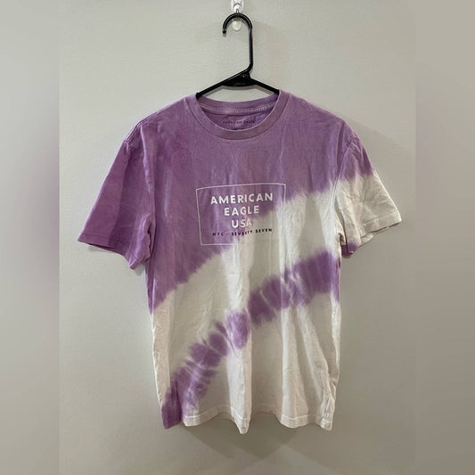 XS American Eagle Purple Tie Dye Shirt