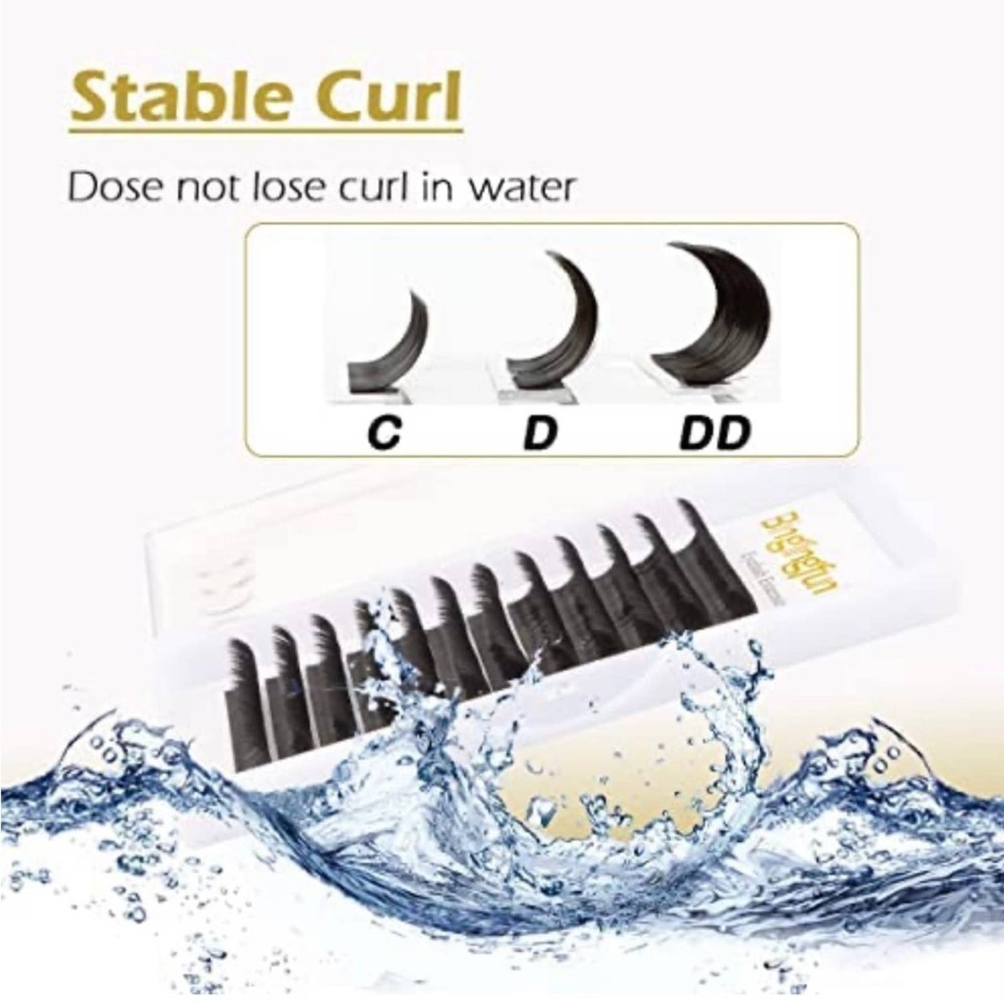 Volume Eyelash Extensions Lashes C Curl 0.07mm Blooming Single 20mm Length