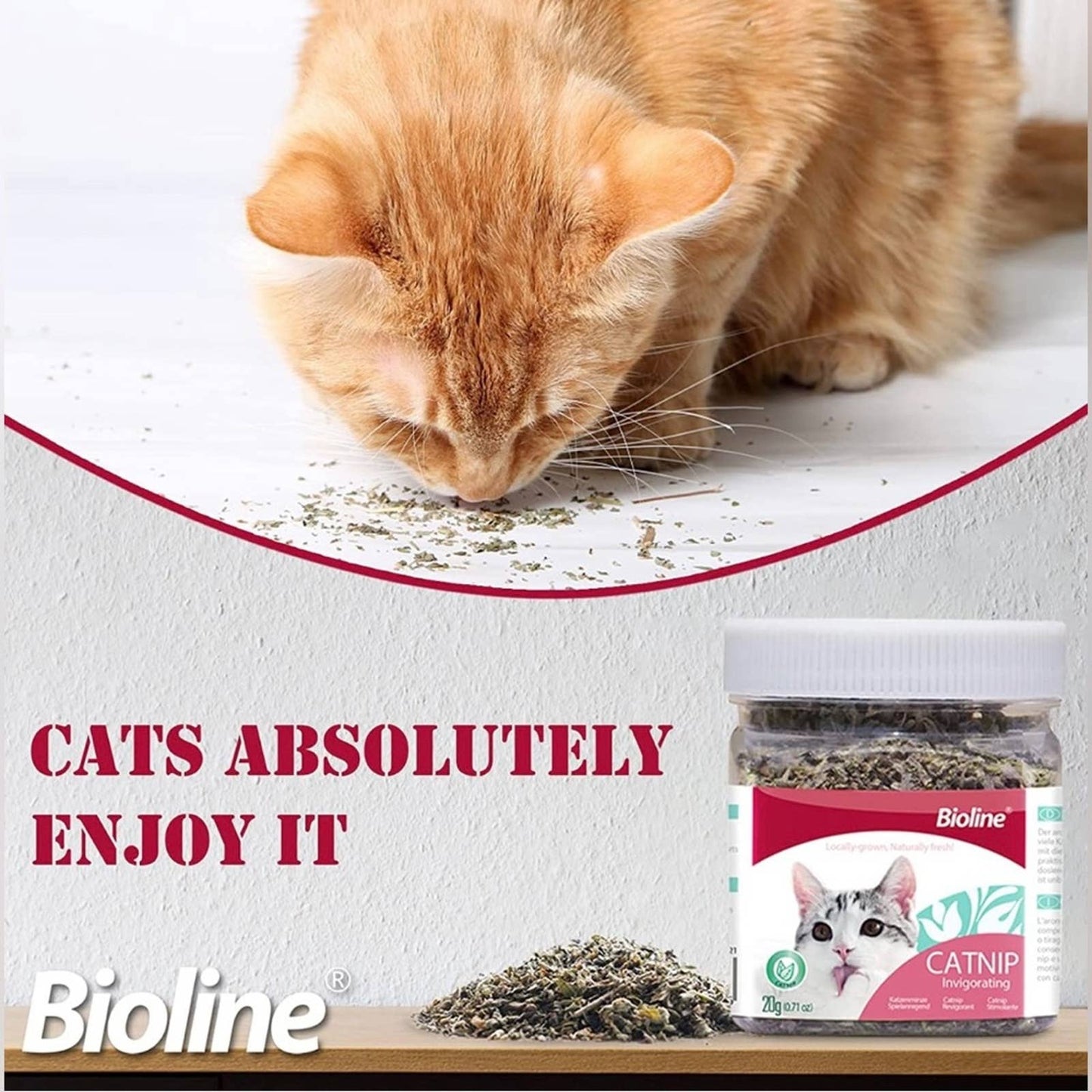 Bioline Catnip Organic Premium Potent Catnip Blend Safe for Cats Use on Cat Toys