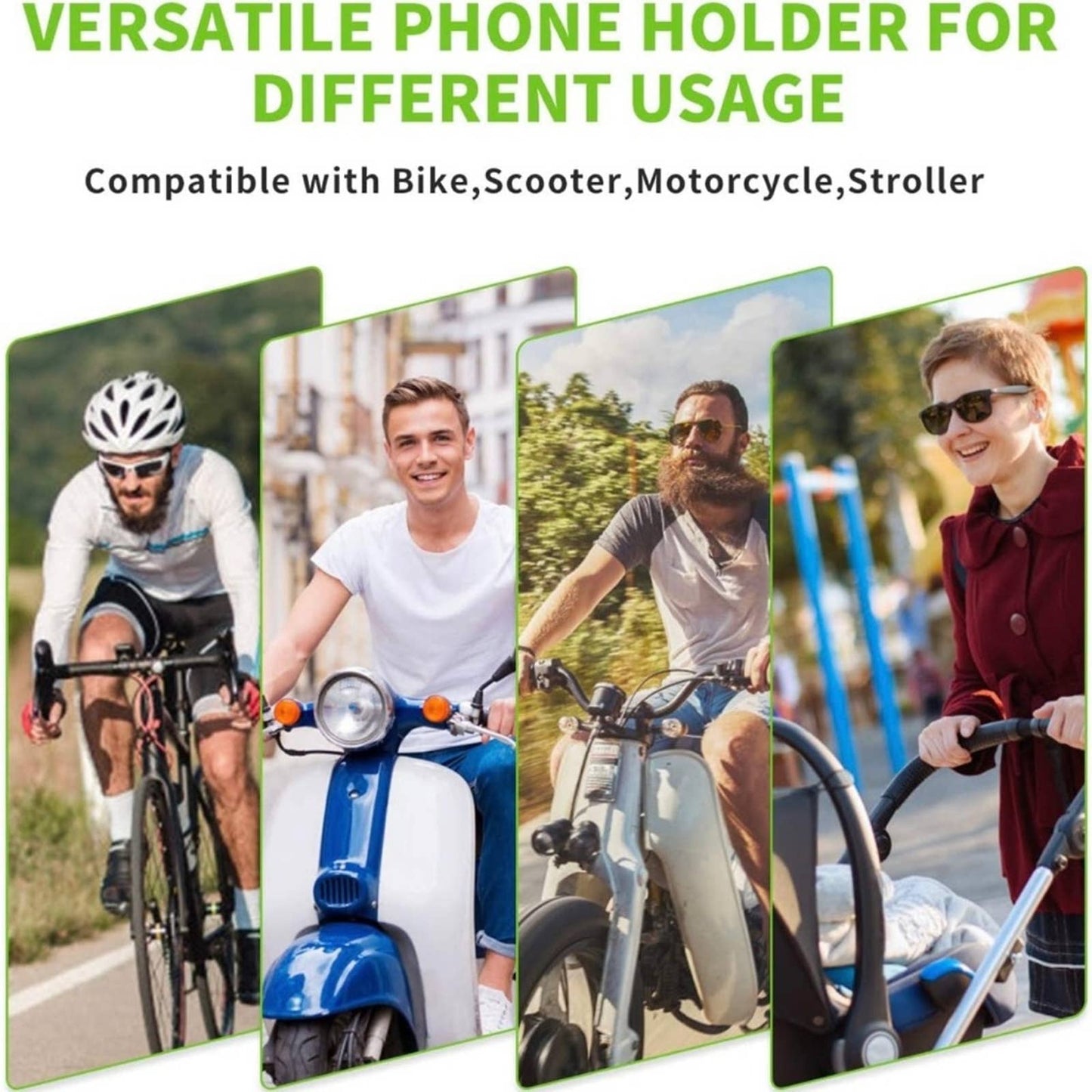 Newppon Bike & Motorcycle Phone Mount : Universal Silicone Cellphone Holder
