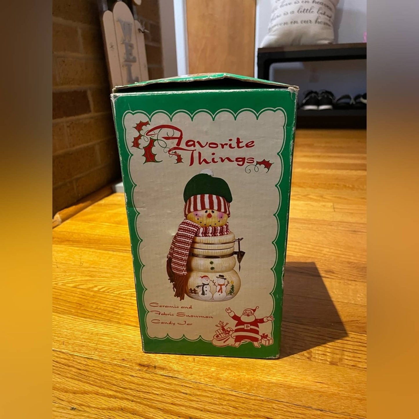 Snowman Cookie Jar Like New Cute Christmas