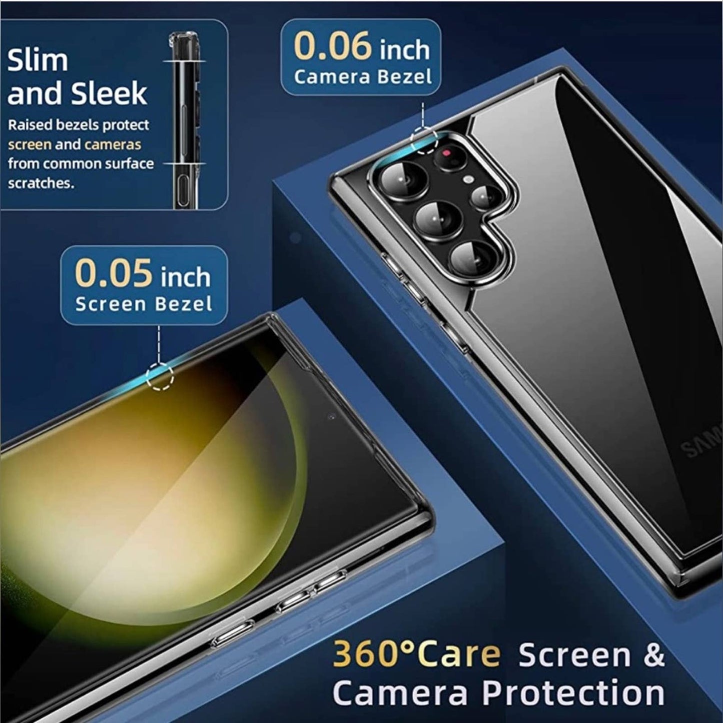 HARMARK Crystal Clear Designed for Samsung Galaxy S23 Ultra Case