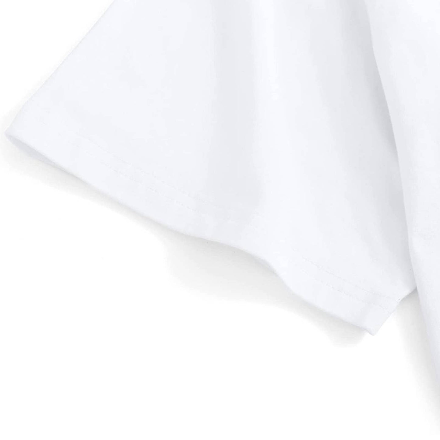 KESIHAN Men's Casual Cotton Spandex Striped Crewneck T-Shirt SM