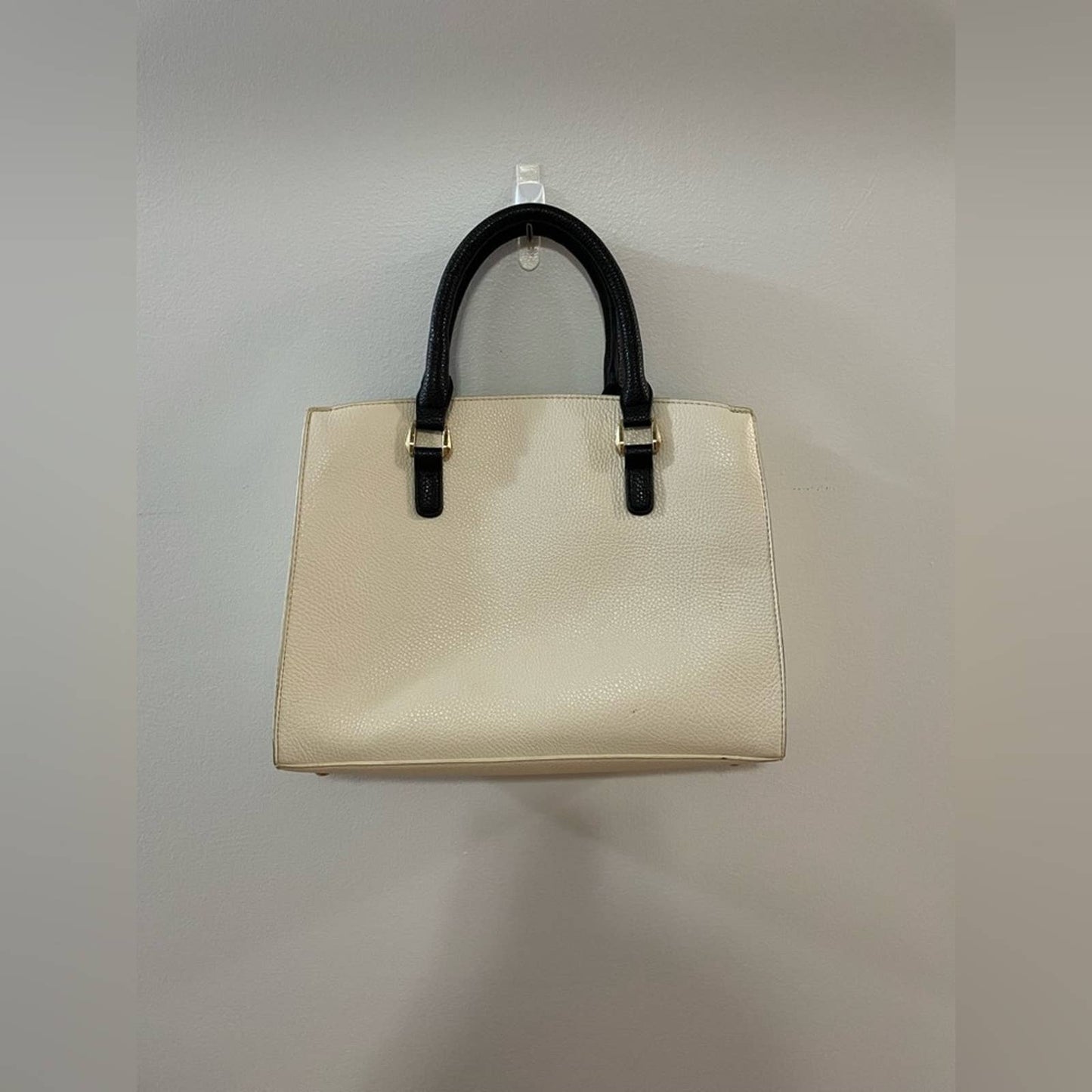 Charming Charlie White Color Block Structured Handbag