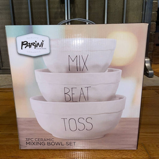 Parini 3PC Ceramic Mixing Bowl Set