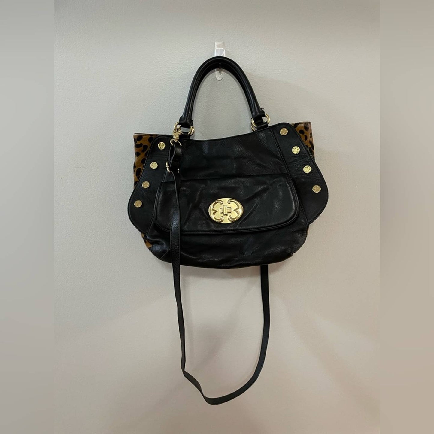 Emma Fox Black Leather Handbag