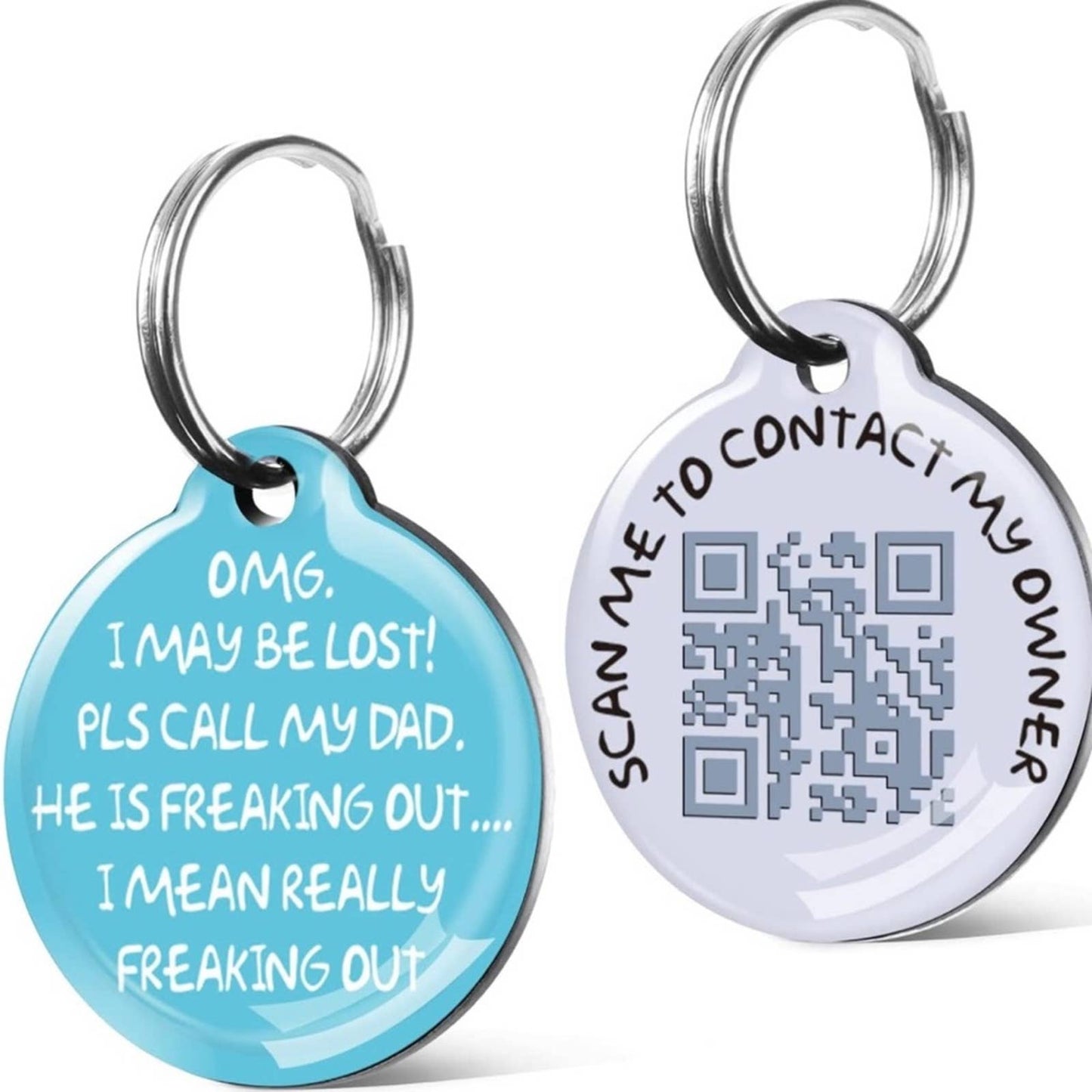 WOTTISH Dog Tag - Dog Tags Personalized for Pets (Sky Blue)