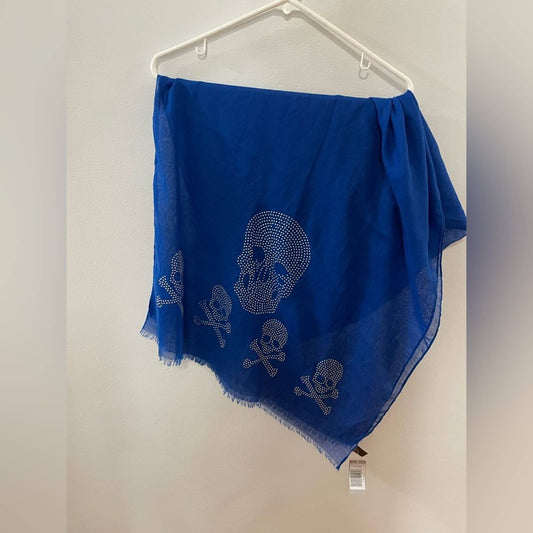 Lane Bryant Blue Skull Scarf