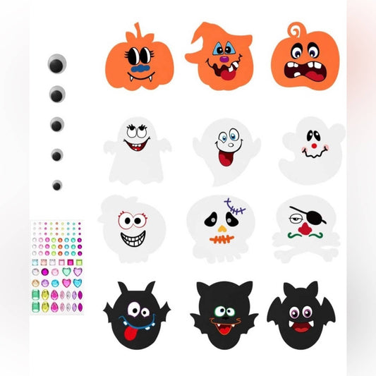 Halloween Pumpkin Decorating Stickers Pumpkin Face Stickers Kit