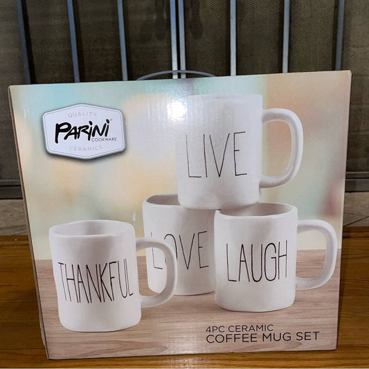 Parini 4PC Ceramic Coffee Mug Set